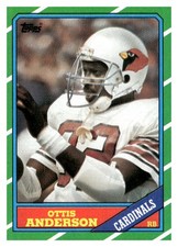 1986 Topps #329 Ottis Anderson St. Louis Cardinals Football Card 33690