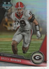 Brock Bowers 2023 Bowman University Chrome Football #50 Refractor Bulldogs Card
