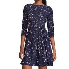 Chaps Floral Medium Print Midi Dress NWT