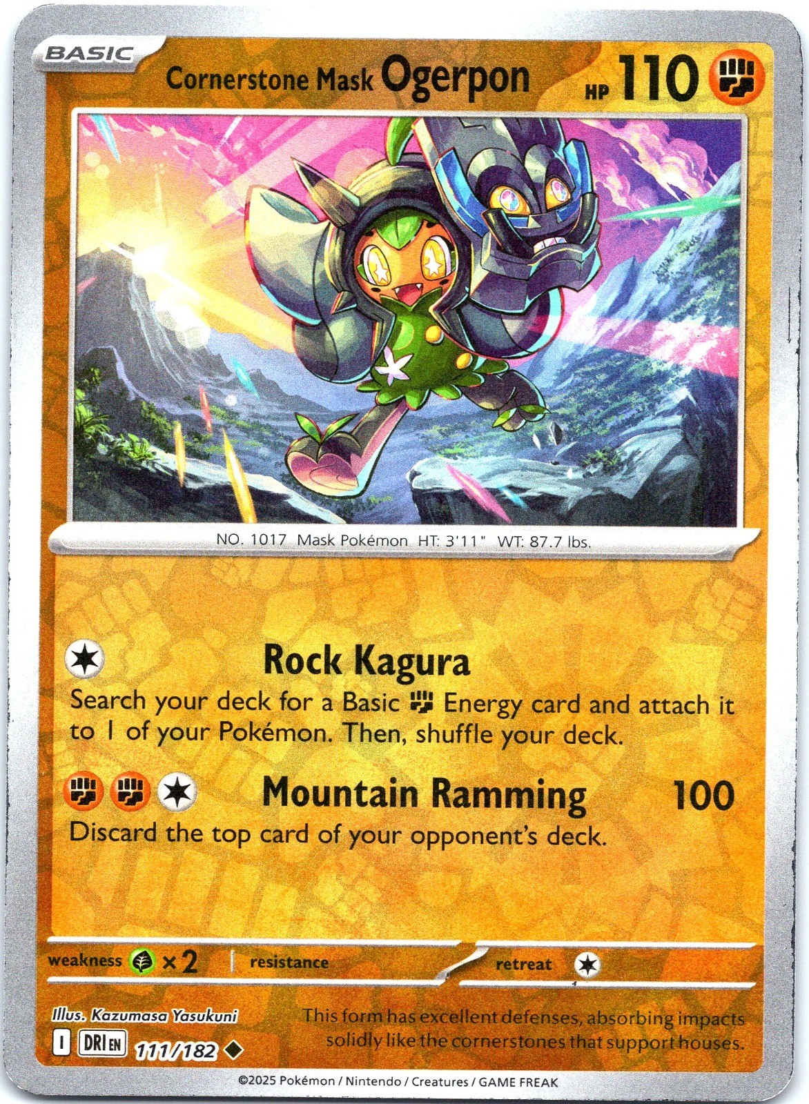 Cornerstone Mask Ogerpon Uncommon SV10: Destined Rivals 111/182 NM