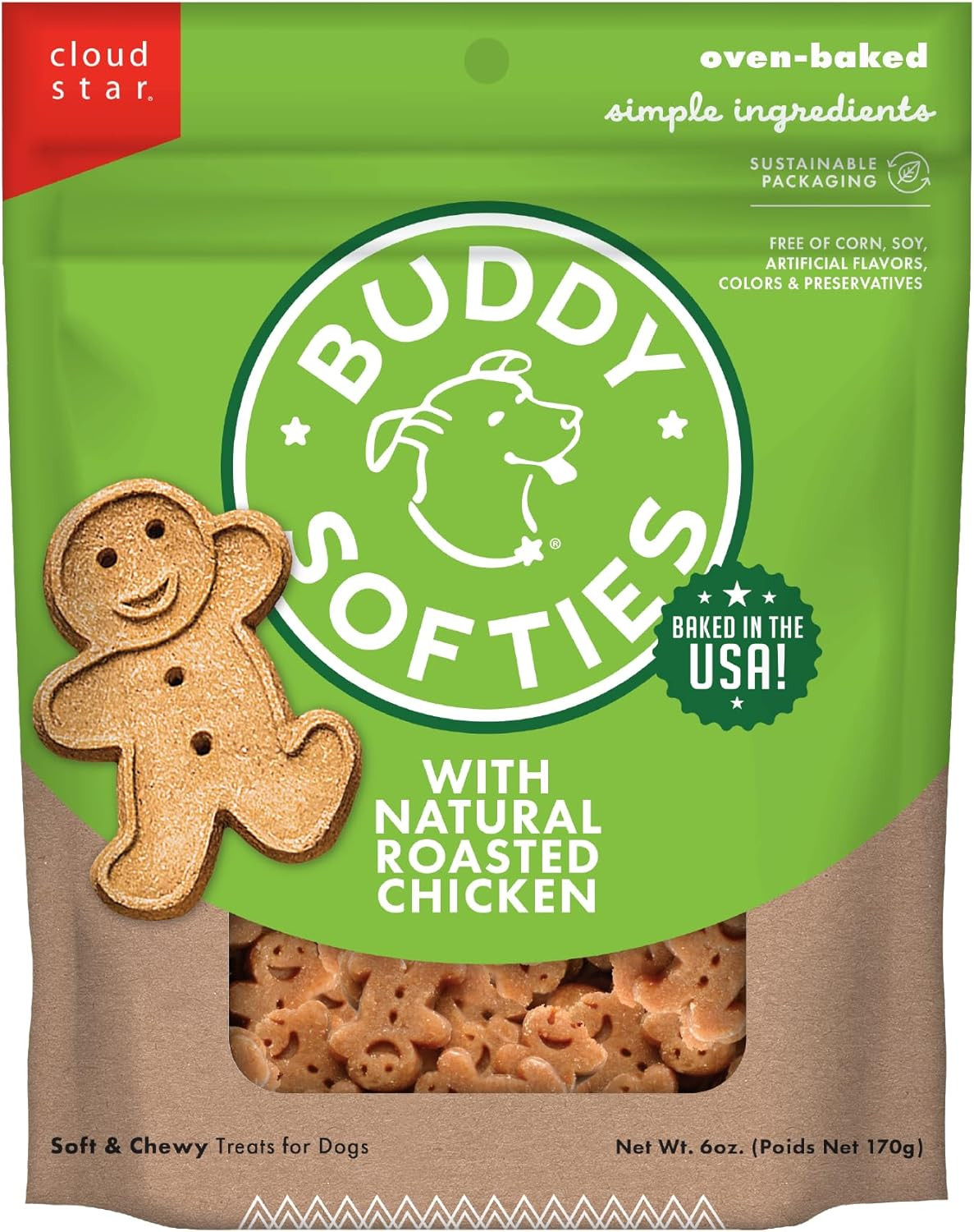 Softies 6 Oz. Bag, Soft & Chewy, Natural Roasted Chicken Fla