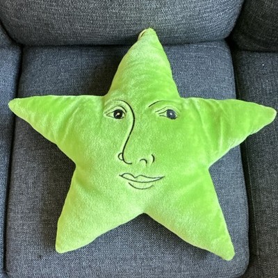 Salamander Green Star-Shaped Plush Pillow - Collectors Item 