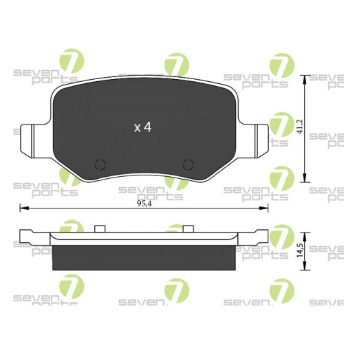 Plaquettes de frein Seven Parts SVP21020 sans bruit pour stopper les sifflements