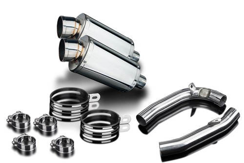 HONDA VTR1000 FIRESTORM 1997-03 225mm OVAL STAINLESS SILENCER EXHAUST KIT - Picture 4 of 5