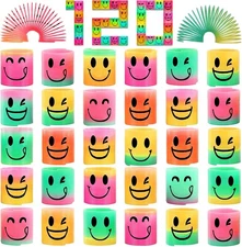 AZEN 120 Pcs Mini Slinky Party Favors for Kids 3-5 4-8, Goodie Bags Stuffers ...