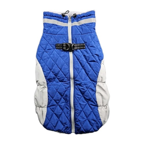 Dog Parka Coat Insulated Blue Reflective XL Leash Hook Warm Colts Detroit Lions