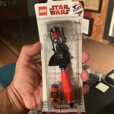 BRAND NEW LEGO STAR WARS DARTH VADER BALLPOINT PEN + CHANGEABLE BEADS