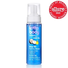 Lottabody Coconut Oil and Shea Wrap Me Foaming Curl Mousse , Creates Soft Wraps