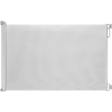 Retractable Baby Gate 33" Tall Extends up to 55'' Wide White/Child Safety Baby