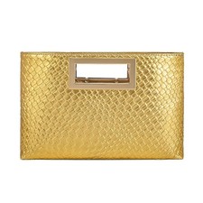 Clear-out Golden Clutch Evening Bag Party Cocktail Prom Wedding Purse