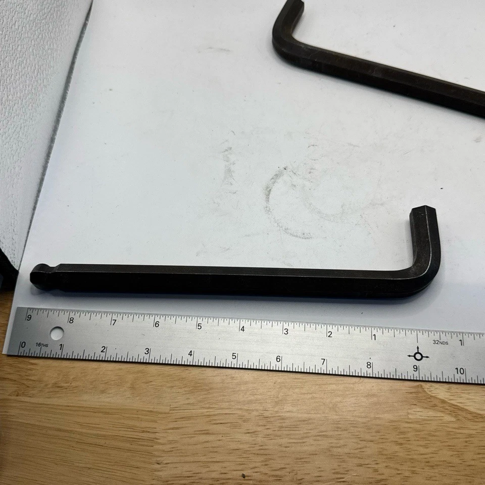 9/16 Inch Black Ball End Hex Key Allen Wrench Angled Entry USA Made (2PK) - Image 3 of 4