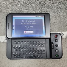 HTC Dream DREA100 Google G1 Black T-Mobile 1st Android Smartphone RARE w/Battery