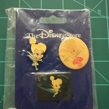 New Tokyo Japan Disney Store Tinker Bell 3 Pin Set Peter Pan