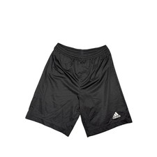 Adidas Kids Black Athletic Shorts with Logo Drawstring Waist Large Size