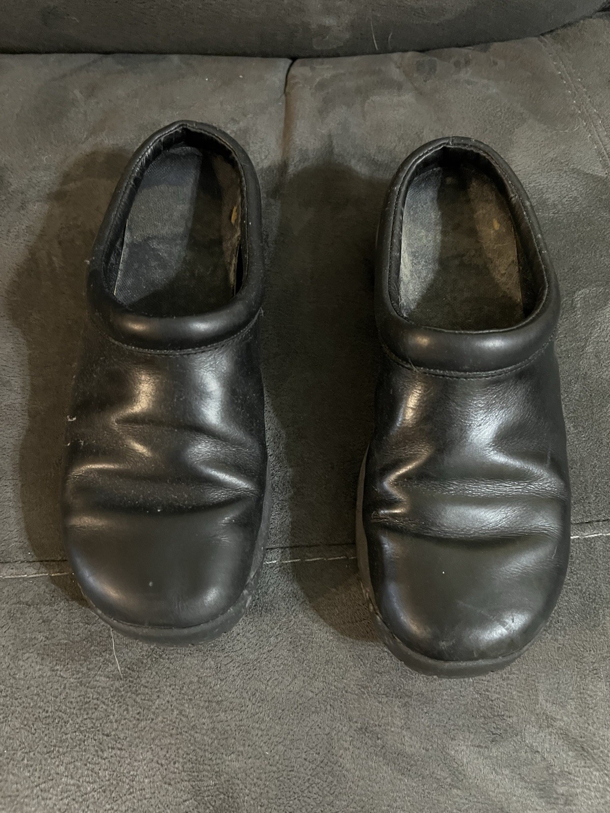 Zoccoli donna Merrell in pelle nera taglia 9 comodi slip on mules