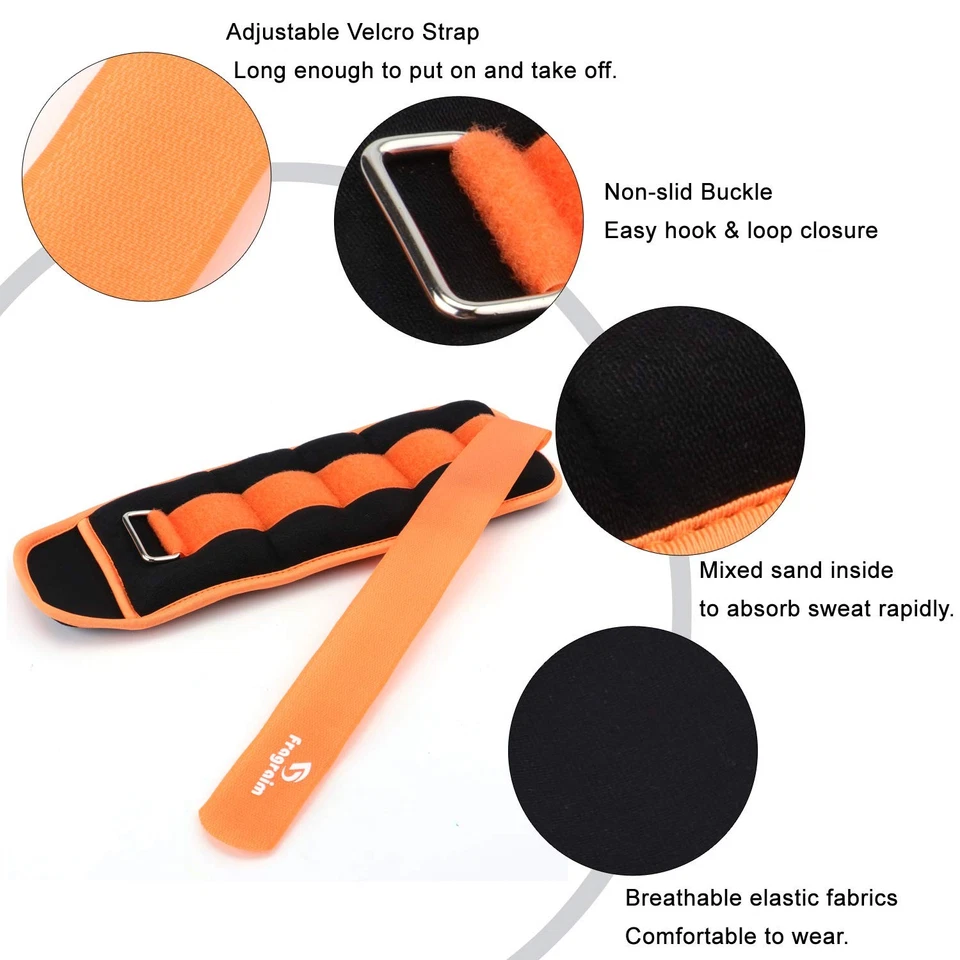 Утяжелители для голеностопного сустава для женщин, мужчин и детей - 3 фунта x 2 силовые тренировки запястья/ноги... - Изображение 4 из 4