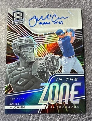 2021 Spectra - In the Zone Autographs James McCann #ITZ-JM Hyper Prizm /25 (AU)