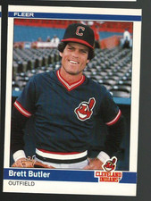 1984 Fleer Update Baseball Card U-21 Brett Butler