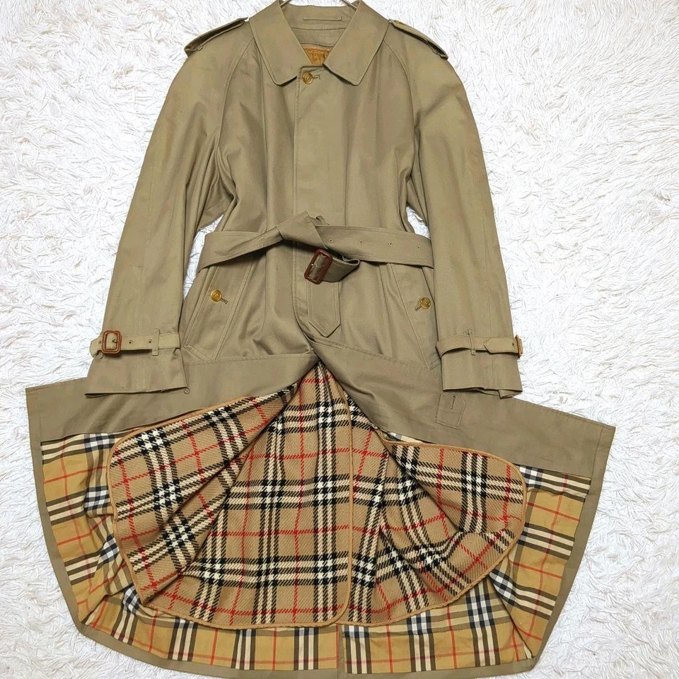 Gabardina Burberry maxi larga con cinturón a cuadros Nova Foto 4 de 4