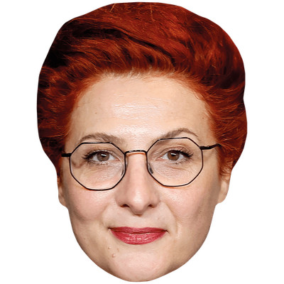 Malgosia Turzanska (Hair Up) Promi Maske, flaches Kartengesicht, Kostüm Maske