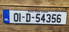 Ireland License Plate 01-d-54356. 2001 Dublin Irish Registration Plate Ireland License Plate 01-d-54356. 2001 Dublin Irish Registration Plate