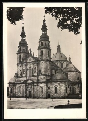Photo postcard German art publisher: Fulda, general view of the cathedral from the east side 