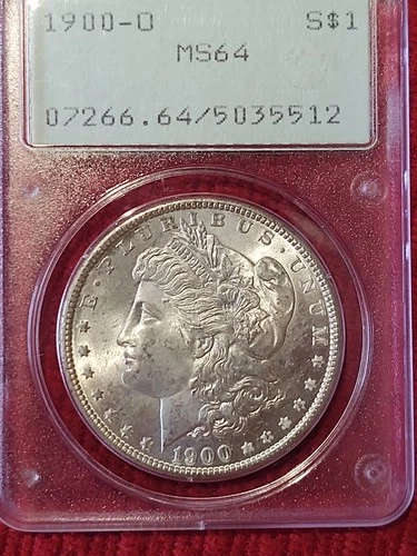 1900-O Morgan Silver Dollar PCGS Old Rattler Holder MS64 - Unknown VAM DDR