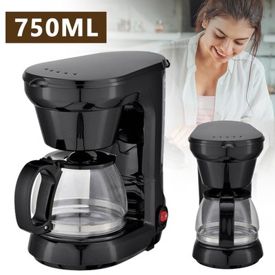 750ml Kleine Kaffeemaschine Tropfkaffeemaschine Anti-Tropf Espressomaschine Büro