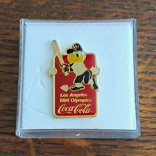 Vintage 1984 LOS ANGELES OLYMPICS CA COCA-COLA BASEBALL SAM THE EAGLE PIN R1A