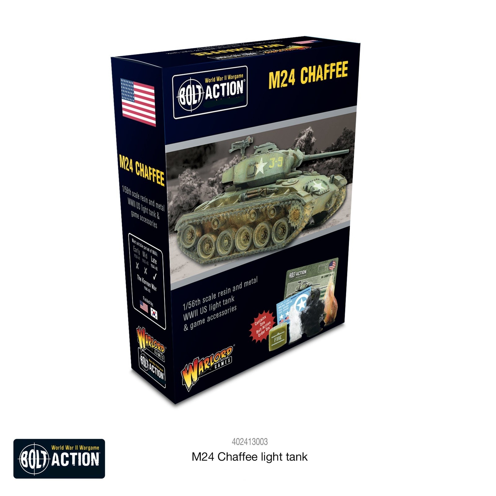 Танк Bolt Action M24 Chaffee для игр Warlord 402413003