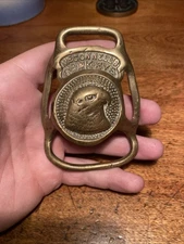 Vintage Mcconnells Hawkeye Brass Rosette Horse Bridal