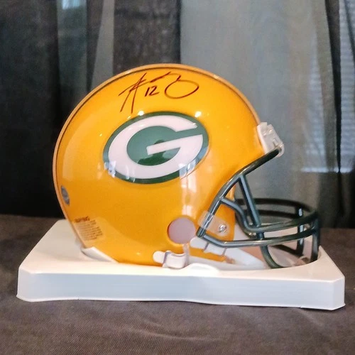 Green Bay Packers Signed Mini Helmet #12 Authentic Autograph Original