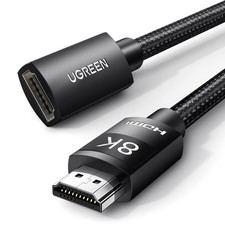 UGREEN HDMI Extender 8K 10K Extension Cable 2.1 Ultra High 1.5FT, Black