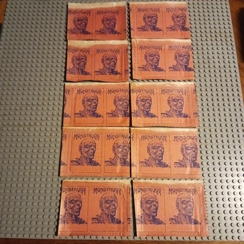 1980 Reyauca Monsters Sealed Sticker Pack X10 RARE Venezuela Monstruos