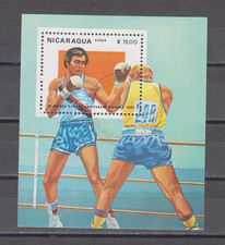 NICARAGUA :  1983 -   SOUVENIR SHEET - SCOTT # 1260  BOXING