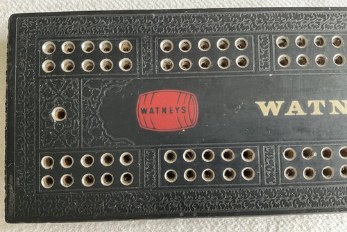 Sammlerstück Vintage Holz & Metall "Watney Mann" Cribbage Board Breweriana - Bild 2 von 16