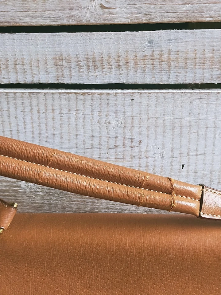 sac vintage hermès cuir camel - Photo 4/4