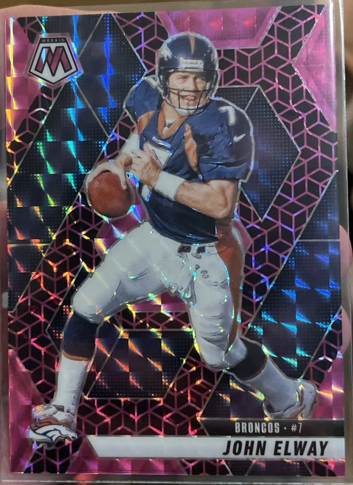 2025 Panini Mosaico John Elway FOTL Exclusivo Rosa Spectris /13 - Imagem 2 de 3