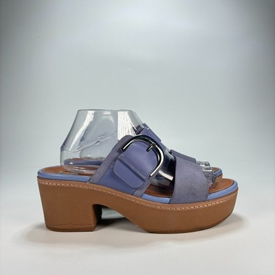 FitFlop Pilar Purple Adjustable Straps Chunky Platform Sandals Women s Size 9