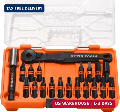 Klein Tools 32787S Slim Micro-Ratchet ProFlex Impact Driver Bit Set, 20-Piece, S