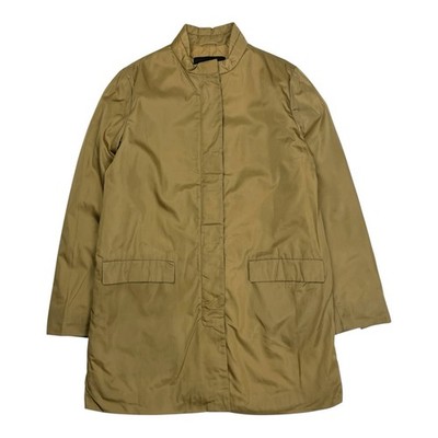 Prada Nylon Jacke Thermo Trenchcoat Damen Vintage Senfgelb Größe 42 M