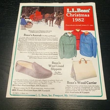 L.L. Bean Christmas Catalog 1982 Vtg Holiday Clothing Boots Sweaters LL Bean 80s
