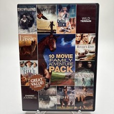 10-Film Family Adventure Pack 2 Disc DVD Movie Tested Works Free Shipping