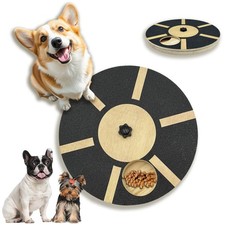 Dog Nail Scratch Pad with Treat , Rotating Wood Nail Scratch Board for Dogs, ...