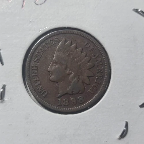 1898 Indian Head Penny VERY NICE BETTER DATE Very Good/Fine Details Nice Coin