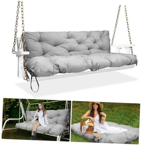 Porch Swing Cushions 2-3 Seater Replacement - Waterproof Outdoor Swing