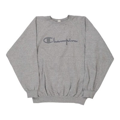 Champion Spellout Sweatshirt - 2XL Grau Baumwolle