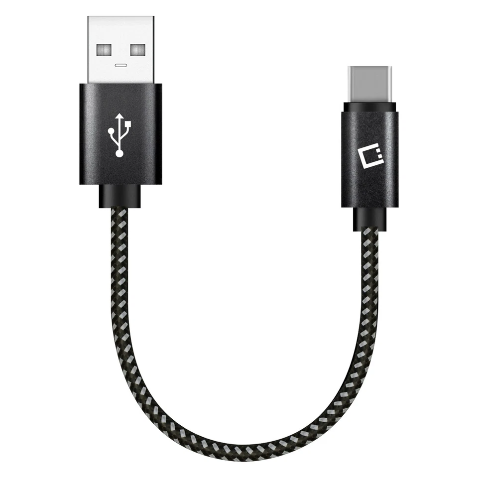 Cellet 5-Inch Nylon Braided Data Sync / Charging USB-C Cable - Image 2 of 4