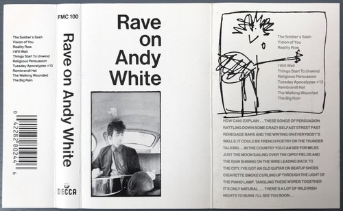 Andy White RAVE ON ANDY WHITE Cassette FMC100 **UK 1ST ISSUE 1986** NEAR MINT - Picture 8 of 9