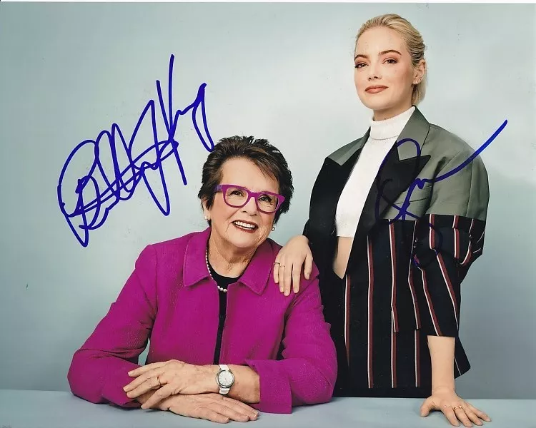 Emma Stone in costume as Billie Jean King on set of Battle Of The